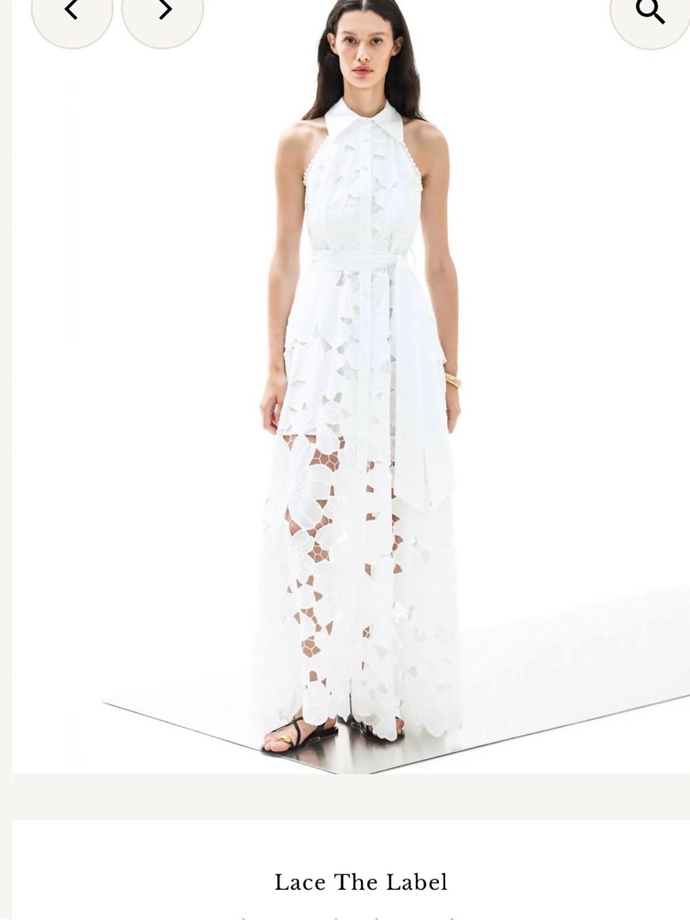 Lace The Label - Iris Cotton Sleeveless Maxi shirt dress  NWT S